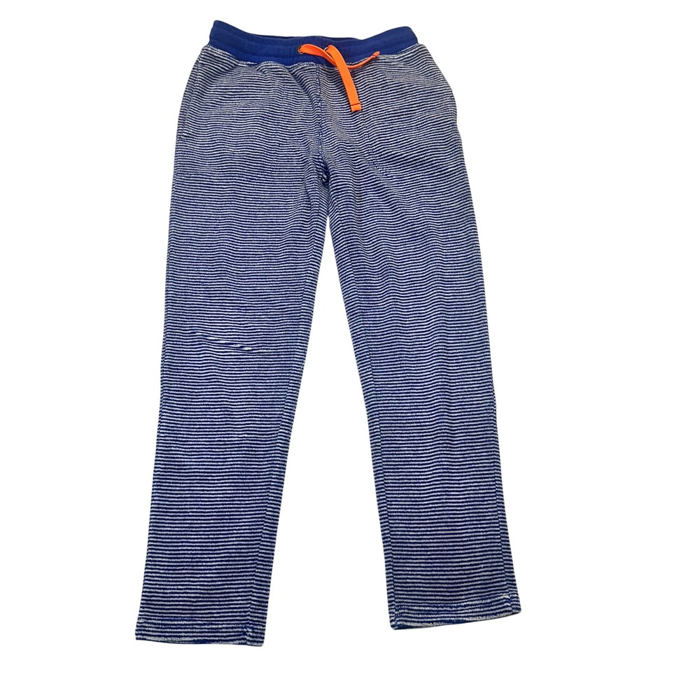 Mini Boden Terry Joggers Kids Size 11Y‎ Blue White Striped Casual Beach Lounge